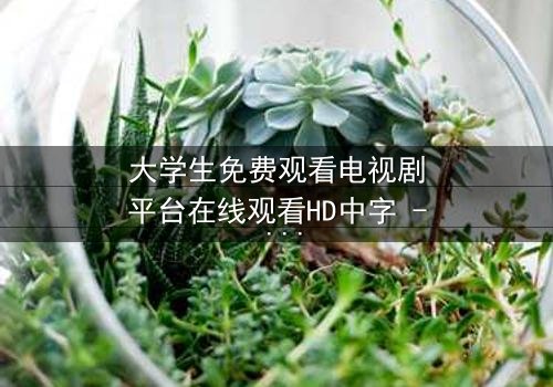 大学生免费观看电视剧平台在线观看HD中字 - 当青春遇上命运赌局,你敢点开第3集吗?