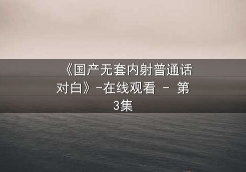 《国产无套内射普通话对白》-在线观看 - 第3集