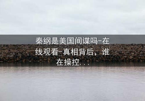 秦纲是美国间谍吗-在线观看-真相背后,谁在操控这场致命游戏?