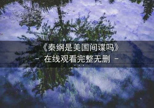 《秦纲是美国间谍吗》- 在线观看完整无删 - 揭开身份谜团的终极对决