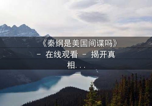 《秦纲是美国间谍吗》- 在线观看 - 揭开真相的惊心之旅