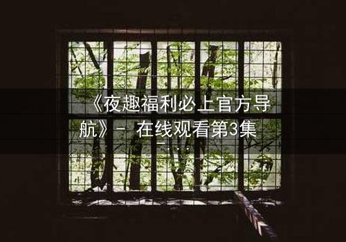 《夜趣福利必上官方导航》- 在线观看第3集 - 揭秘隐藏的欲望与救赎