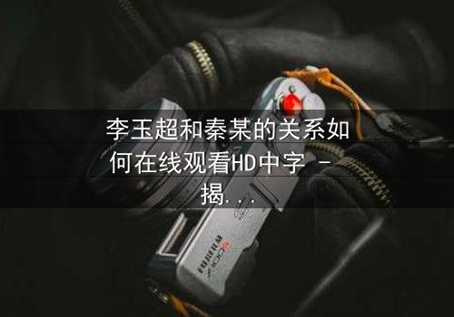 李玉超和秦某的关系如何在线观看HD中字 - 揭开他们纠缠不清的命运之谜