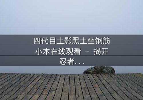 四代目土影黑土坐钢筋小本在线观看 - 揭开忍者世界的终极秘密!