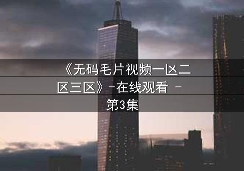 《无码毛片视频一区二区三区》-在线观看 - 第3集