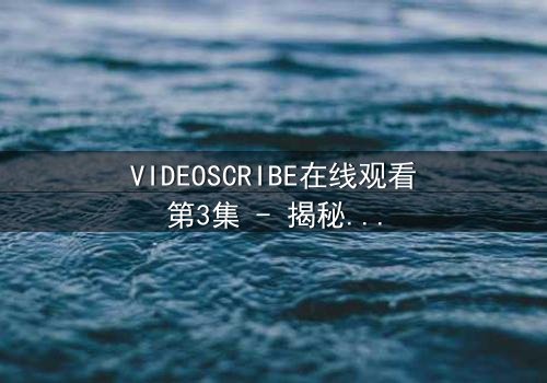 VIDEOSCRIBE在线观看第3集 - 揭秘数字迷局中的致命诱惑