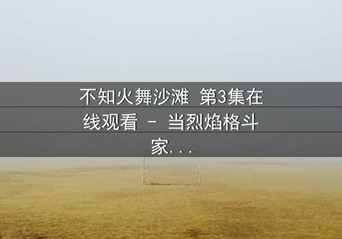 不知火舞沙滩 第3集在线观看 - 当烈焰格斗家卸下战袍