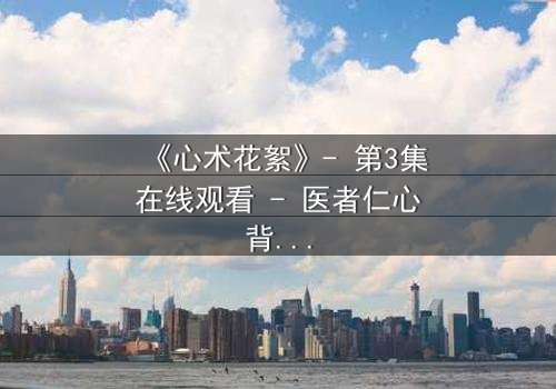 《心术花絮》- 第3集在线观看 - 医者仁心背后的暗流涌动