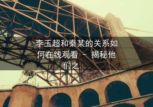 李玉超和秦某的关系如何在线观看 - 揭秘他们之间隐藏的惊天秘密