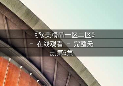 《欧美精品一区二区》- 在线观看 - 完整无删第5集