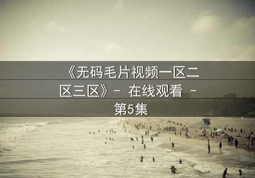 《无码毛片视频一区二区三区》- 在线观看 - 第5集