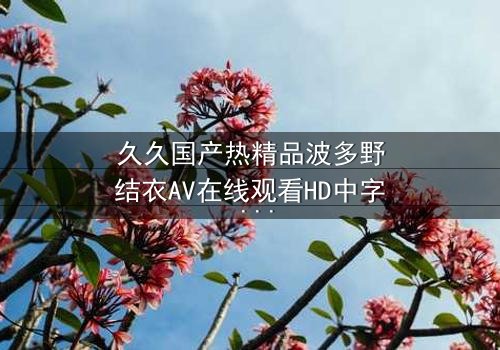 久久国产热精品波多野结衣AV在线观看HD中字 - 一场禁忌之恋的终极诱惑