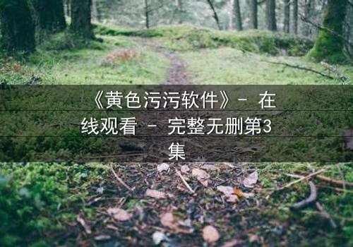 《黄色污污软件》- 在线观看 - 完整无删第3集