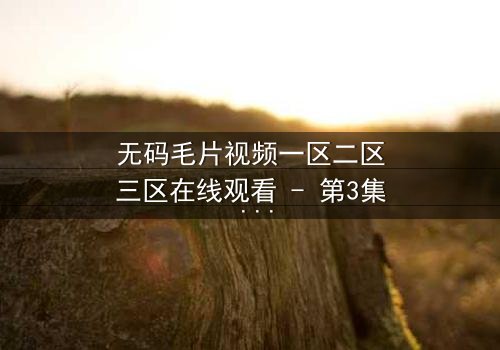 无码毛片视频一区二区三区在线观看 - 第3集 - 揭开禁忌背后的真相